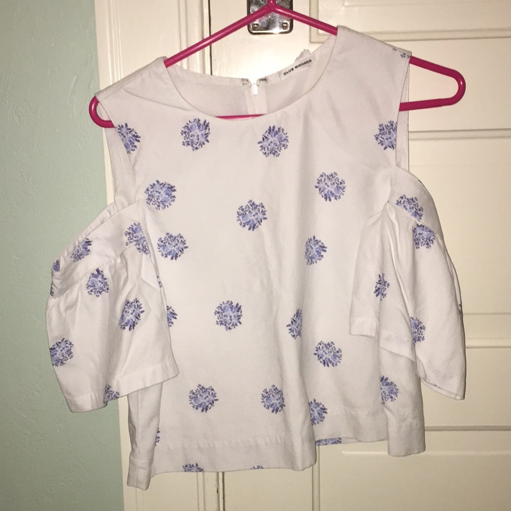 off the shoulder white cropped tank